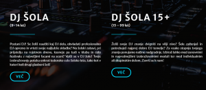 Ponudba programov Dj Šole